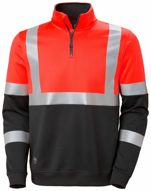 ADDVIS HI VIS HALF ZIP SWEATSHIRT CLASS 1