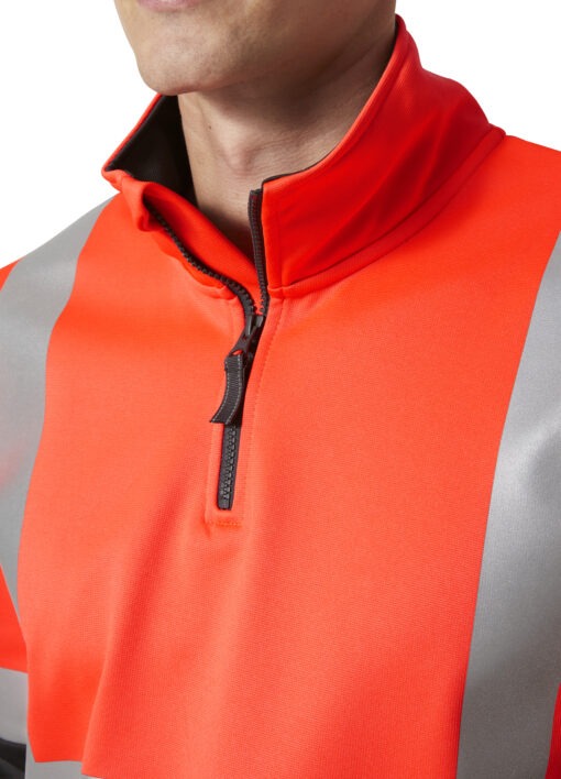 ADDVIS HI VIS HALF ZIP SWEATSHIRT CLASS 1